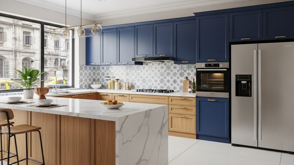 modular kitchen color combination