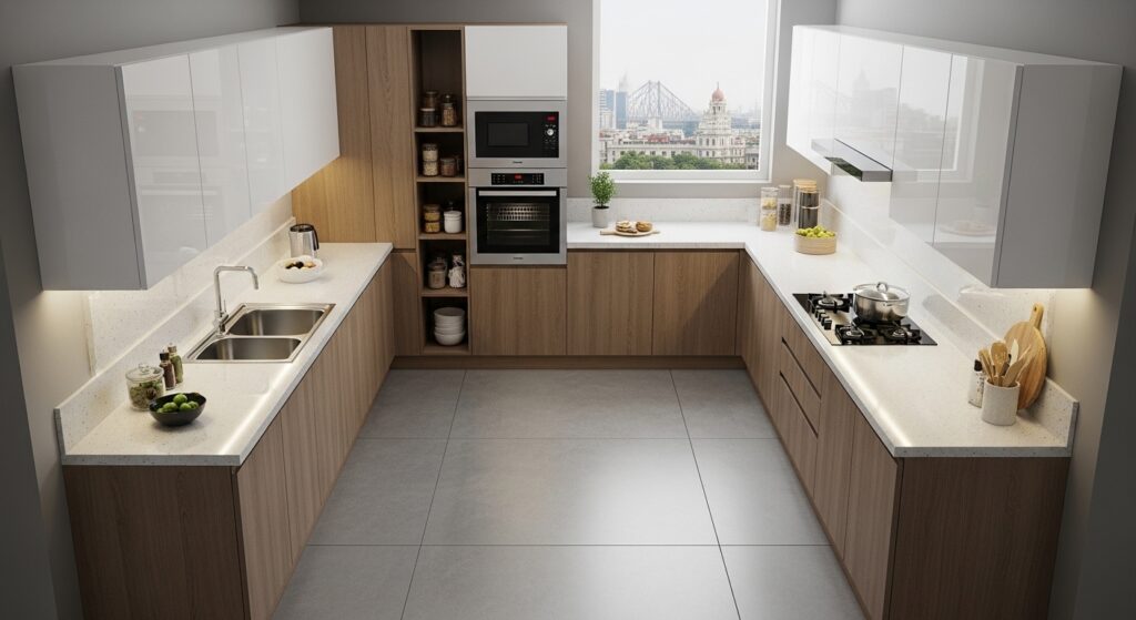parallel modular kitchen designs in kolkata